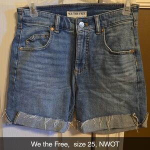 We The Free Women's Blue Denim Shorts
